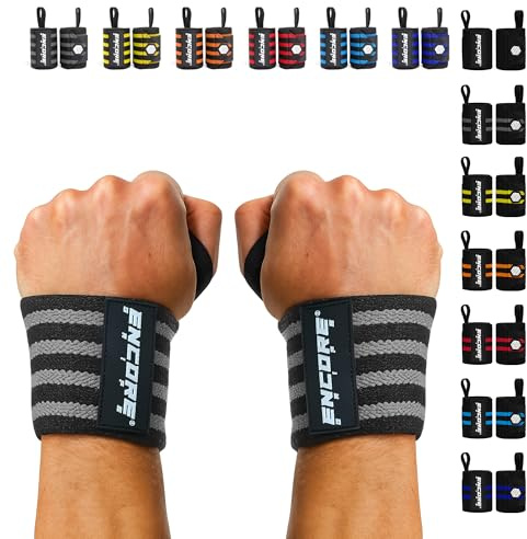 Encore Grips Handgelenk Bandagen für Krafttraining, Fitness & Bodybuilding, Wrist Wraps für Gym & Crossfit, stabile Handgelenkbandage für Gewichtheben & intensives Training