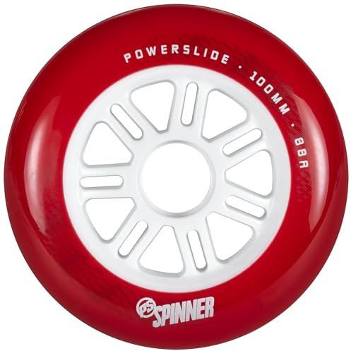 Powerslide Inline Skate Rollen Spinner 100 Red, 100mm / 88A, für Urban und Fitness, 3er-Pack