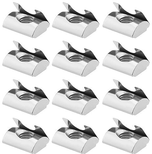 VGOL 50 dadi scanalati a T con foglio di molla per profili in alluminio serie 45 standard europeo M8 filettatura interna 10 mm profondità scanalatura in acciaio al carbonio