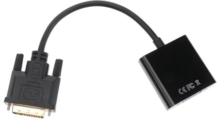 Hemobllo Convertisseur Vidéo Dvi-d Vers Vga Adaptateur Pour Ordinateur Pc Et Moniteurs Avec Entrée Vga Noir