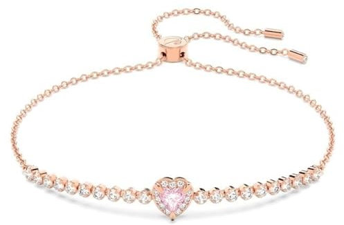 Swarovski Braccialetto One, Cuore, Rosa, Placcato color oro rosa