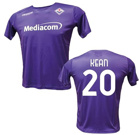 Generico Maglia Fiorentina Personalizzata Kean 20 creata utilizzando Maglia Calcio Replica Autorizzata 2024-2025 Taglie da Bambino Ragazzo (IT, età, 10 Anni, Regular, Viola)