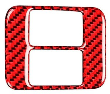 DZSQWETYU Aufkleber Zubehör Auto Modifikation Carbon Faser Sitz Heizung Taste Auto Aufkleber Trim Abdeckung Für Toyota 86 2013-2019 Auto Zubehör Auto Air Vent Abdeckung(B Red)