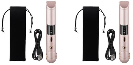 GIWFBQTR 2X Plancha de Pelo Sin Cable PortáTil para Mini Plancha de Viaje Recargable USB con Placas de CeráMica