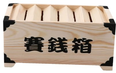 BESPORTBLE Wooden Coin Container Piggy Bank Compact Desktop Saving Bank for Home Office Decor Adults and Organizes Spare Change and Bills