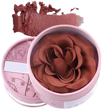 Rose Blush | Fard À Joues Effet Pétales 3D | Poudre Illuminateur 3.5g Naturel Pour Maquillage Jour Voyage Mariage Photographie Été