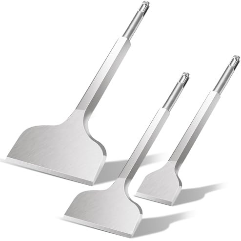 Punte SDS Plus -3 pezzi 100 mm + 75 mm + 40 mm,scalpello SDS Plus per la rimozione di piastrelle, adesivo per piastrelle, calcestruzzo, pietra naturale, muratura, ecc.Scalpello per piastrelle Premium