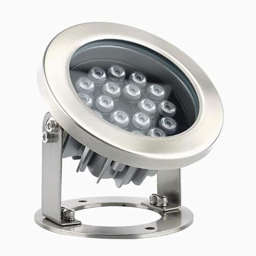 GUODDM Projecteur LED Submersible pour Fontaine - Spot LED Exterieur, Spot LED sous Marin DC 24V, Projecteur D'extérieur Étanche IP68, Projecteur LED en Acier Inoxydable pour Paysage(Green Light,12w)