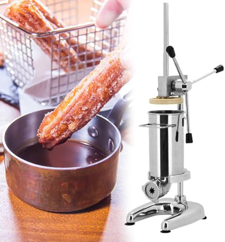 Kommerzieller Churros Maker, Edelstahl, manuelle spanische Donut-Maschine mit mehreren Düsen für Bäckereien und Restaurants