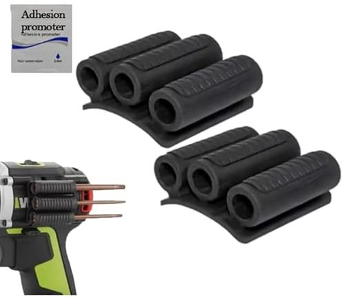 Pinza universal autoadhesiva para brocas, portabrocas para atornillador de impacto, cambio rápido en el lateral de su taladro o atornillador, funda para herramientas con fuerte adherencia (2)