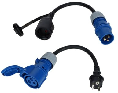Camping Wagner VoltMade Basic Adapterkabel CEE-Schuko/Schuko-CEE, 40cm, 2er-Set