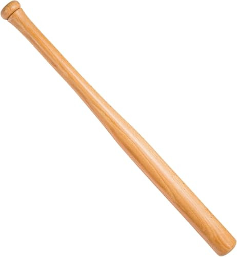 M.J COMFY-LIFE Professional Wooden Baseball Bat - Solid Hardwood Slugger for Training & Practice, Natural Brown Finish for Youth & Adult Players, Heavy Duty Outdoor Sports Bat