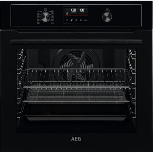 AEG 3000 AirFry BPX535A61B Built In Electric Single Oven with Pyrolytic Cleaning - Black - A+ Rated