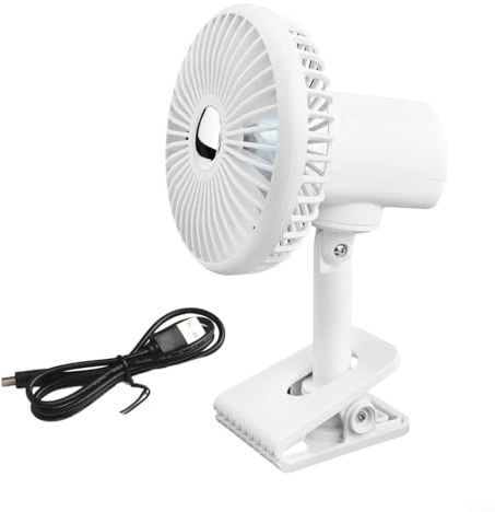 Mini ventilateur USB de refroidissement efficace pour voiture, dispose de 3 réglages de vitesse pour un confort personnalisé (blanc)