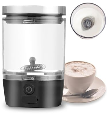 Portable Mousseur À Lait Électrique Avec Fouets En Acier Inoxydable Mousseur À Café Sans Fil Commande Silencieuse À Un Seul Bouton Pour Latte, Cappuccino, Mousse Chaude Et Froide Facile À Nettoyer