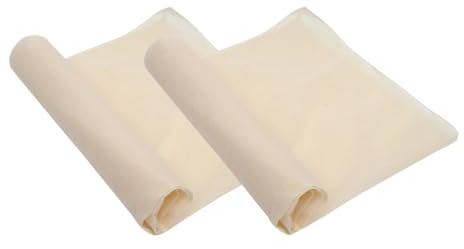 Toyvian Lot de 2 Étamines Alimentaires 60 Cm Tissu de Tofu Non Blanchi Passoire à Fromage Réutilisable Filtre Alimentaire Multi-usages pour Lait de Soja, Pâtisserie et Cuisson Vapeur
