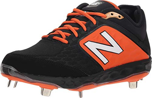 New Balance Herren L3000V4 Baseballschuh, Schwarz/Orange, 46.5 EU