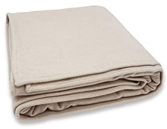 State Cashmere Manta de Espiga – Manta Decorativa Suave para sofá, sofá y Cama estándar Individual Hecha con Lana Merino y Cachemira procedente de Mongolia Interior – (Beige/Marfil, 90 x 60 Pulgadas)