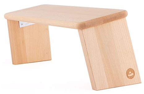Bodhi Meditationsbank Klappbar | Yoga Hocker aus Holz | Kniesitz Medibank für eine Tiefe Meditation | Ergonomische Yoga Bank | Tragbarer Meditationshocker | Yoga Zubehör zum Knien | Lhasa