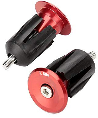 1 Paar Lenkerendstopfen Aluminiumlegierung Fahrradlenker Endkappen Fahrradlenker Lenkerendstopfen(rot)