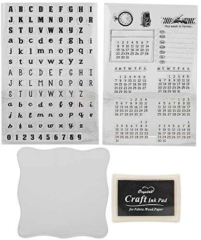Alphabet Kalender Planer Klar Transparent Gummi Silikon Stempel Siegelblock für DIY Karte Herstellung Scrapbooking Dekoration