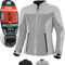 SHIMA OPENAIR LADY Blouson Moto Femme - Veste Moto D'été Légère et Respirante en Maille, Protections CE du dos, des épaules et des coudes, réglage de la largeur (Gris, M)