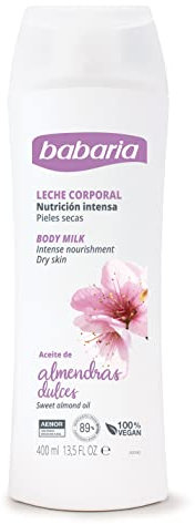 Babaria - Crema Hidratante Corporal con Aceite de Almendras | Body Milk | Crema Corporal Hidratante Pieles Secas | Crema Cuerpo 500ml | Crema Cuerpo Reafirmante 24h