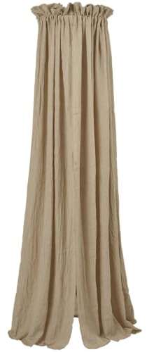 MEYCO Betthimmel 30x155cm Baldachin einfache Befestigung Taupe | Baumwollmix - Bettvorhang für Babybett & Wiege - für eine kuschlige & warme atmosphäre - waschbar & trocknergeeignet