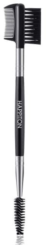 HAPPITON 3-in-1 Eyebrow Eyelash Shaper Eyelash Comb Eyebrow Brush Multifunction for Separating Lashes Eliminating Mascara Clumps and Grooming and Shaping Brows-Black