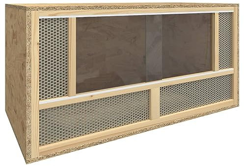 vidaXL Terrarium Holzwerkstoff 80x40x40 cm, Glasterrarium, Glasterrarium-Bausatz, Reptilien-Box, Terrariumgefäß, Reptilien-Habitat-Terrarium