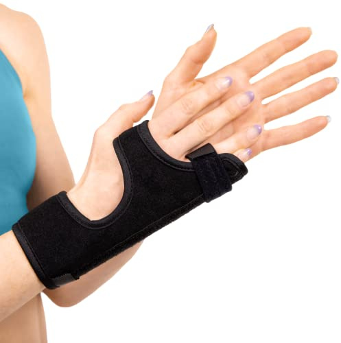 BraceAbility Ulnar Gutter Splint - Metacarpal Boxer Finger Fracture Treatment Brace för Mallet Finger höger eller vänster hand Fixeringsfäste för ruptur, smärtlindring och fastklämning (M)