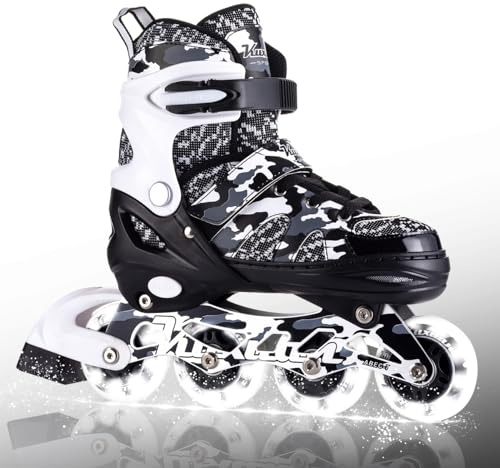 Kuxuan Skates Inline Skates Adult Male Femal Fun Illuminating Skates for Men and Women Patines para Adultos Hombre Mujer