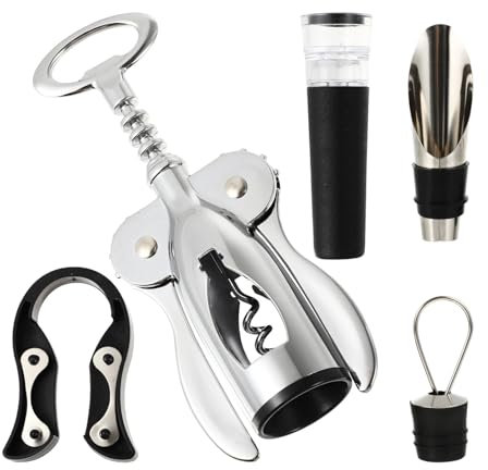 BESTonZON 1 Satz Flaschenöffner-set Elektrische Vakuumpumpe Handvakuumpumpe Champagner-öffner Vakuumpumpe Für Wein Flügel Weinöffner Öffner Für Weinflaschen Manueller Flaschenöffner Metall