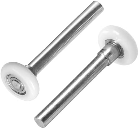EMVANV 2 PCs Garage Door Roller,1.8 Inch Quiet Nylon Garage Door Wheels High Load for Garage Door Track Replacement(White)