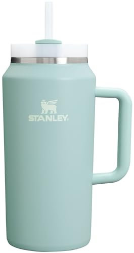STANLEY 1.9 L Tumbler with Handle and Straw, 3 Position Lid, Large Capacity for Travel and Sports, Insulated Stainless Steel Mug, BPA Free, Seafoam