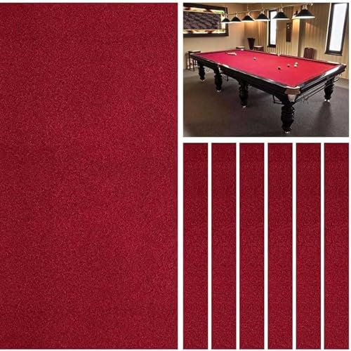 ZJTBDATG Billardtuch Professioneller Billardtisch Filz Passend für Standard 7 8 9 Fuß mit 6 Stoffbändern Tisch für Indoor Billard Sport Billardtisch Tuch Zubehör Set für Clubs Bars,A,8Ft