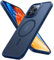TORRAS for iPhone 16 Pro Max Case with MagSafe, 12FT Military Shockproof, 20W Safe & Fast Charging, 3 Colour Removable Buttons, Magnetic Protective for iPhone 16 Pro Max Cover, Matte Blue