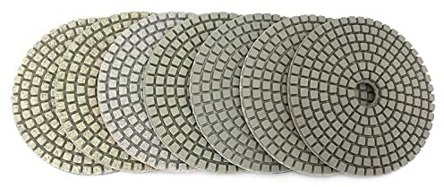 Diamond Cup Wheel,Cutting Wheel, 10PCS 4Inch Diamond Polishing Pad 100mm Wet Flexible White Polishing Pads for Stone Concrete Floor(200)