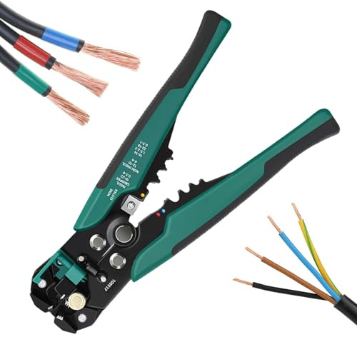 Pinza spellafili autoregolante, pinza crimpatrice per cavi elettrici, design leggero, strumento di crimpatura elettrico per casa, elettricisti, progetti di costruzione