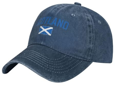 Bord Plat Casquette Scotland Flag Vintage Patriotic Casquette De Baseball Adjustable Casquette Baseball Cap Unisexe Casquettes De Golf pour Running Randonnée Camping