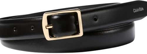 Calvin Klein Damen Gürtel Classic Square Buckle Belt 2,0 cm Ledergürtel
