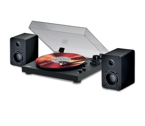 Analog System 5 Stereo-Schallplattenspieler + Funklautsprecher (schwarz)