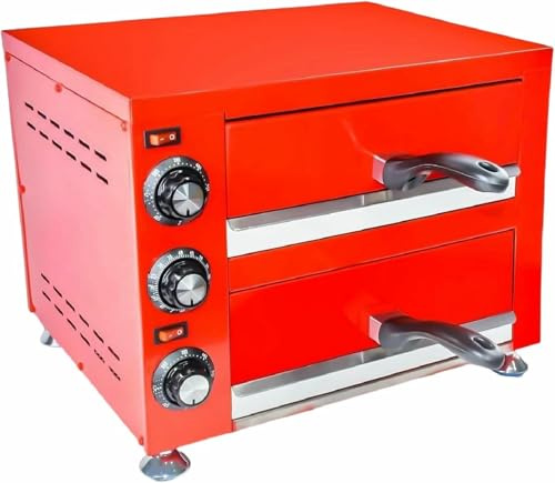 GFXYQPDNV Horno EléCtrico De Dos Pisos De 1100 W, Tostador Multiusos, Asador, Acero Inoxidable para Restaurantes, Hogares, Pizzas, Pretzels, Asados ​​Al Horno,110V