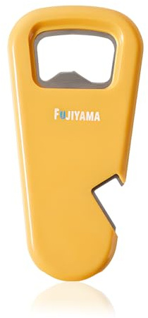 RYHHH 3 en 1 Abrebotellas Magnéticas, Abrebotellas Cerveza, Sacacorchos de Cerveza de Acero Inoxidable, Destapador Personalizado con La Forma del Monte Fuji - Fija el Abridores a La Nevera(Amarillo)