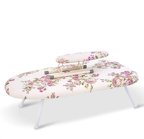 ZJPOJPH Tabla de Planchar de sobremesa con Patas Plegables, Mesa para Planchar Ropa, Tabla de Planchar de sobremesa con Funda Fija, Tabla de Planchar de sobremesa con Patas Plegables, Tabla de planc