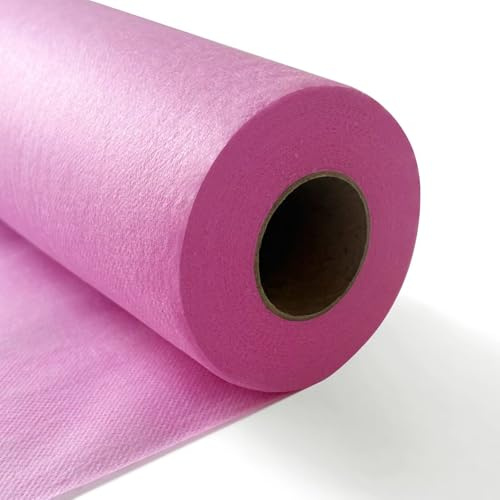 Longing Home Tischläufer Tischband 30 cm x 25 m, 30g/㎡, Rosa | Einweg Tischdecke Vlies Rolle, stoffähnlich - ideal für Hochzeit, Geburtstag, Taufe, Kommunion, Einschulung, Party & Deko