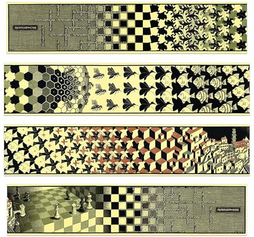Esche-colour Metamorphose - Stampa su tela da parete su telaio in legno - Immagine perfetta per la decorazione della parete