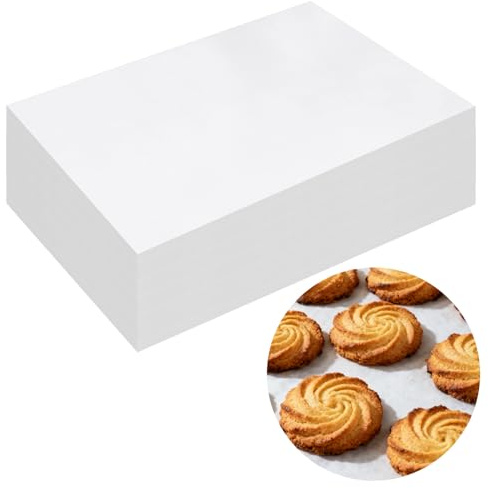 CHEUKYIU 500 Stück 25 x 35cm Weiß Wachspapier, Butterbrotpapier Blatt, Groß Butterpapier Käsepapier für Burger, Pizza, Sandwiches und Fleisch