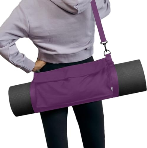 Générique Sac pour Tapis de - Sangle de Transport Multifonction pour - Bandoulière réglable Tapis de Sac de Sport Toile à Motifs avec Poche et Fermeture éclair pour Studio de ou Salle de SPO