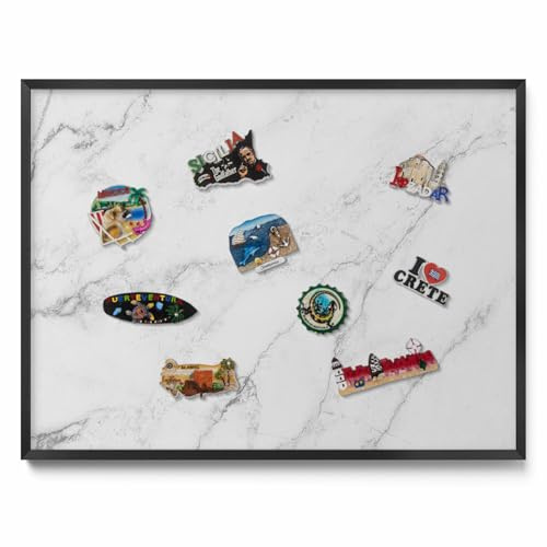 Tulup Magnettafel Pinnwand 80x60 cm Schwarz Kunststoffrahmen mit Metallplatte Magnetisch Memoboard Wandtafel Notiztafel Organisation Wandboard für Büro Schule Küche Kinderzimmer Zuhause
